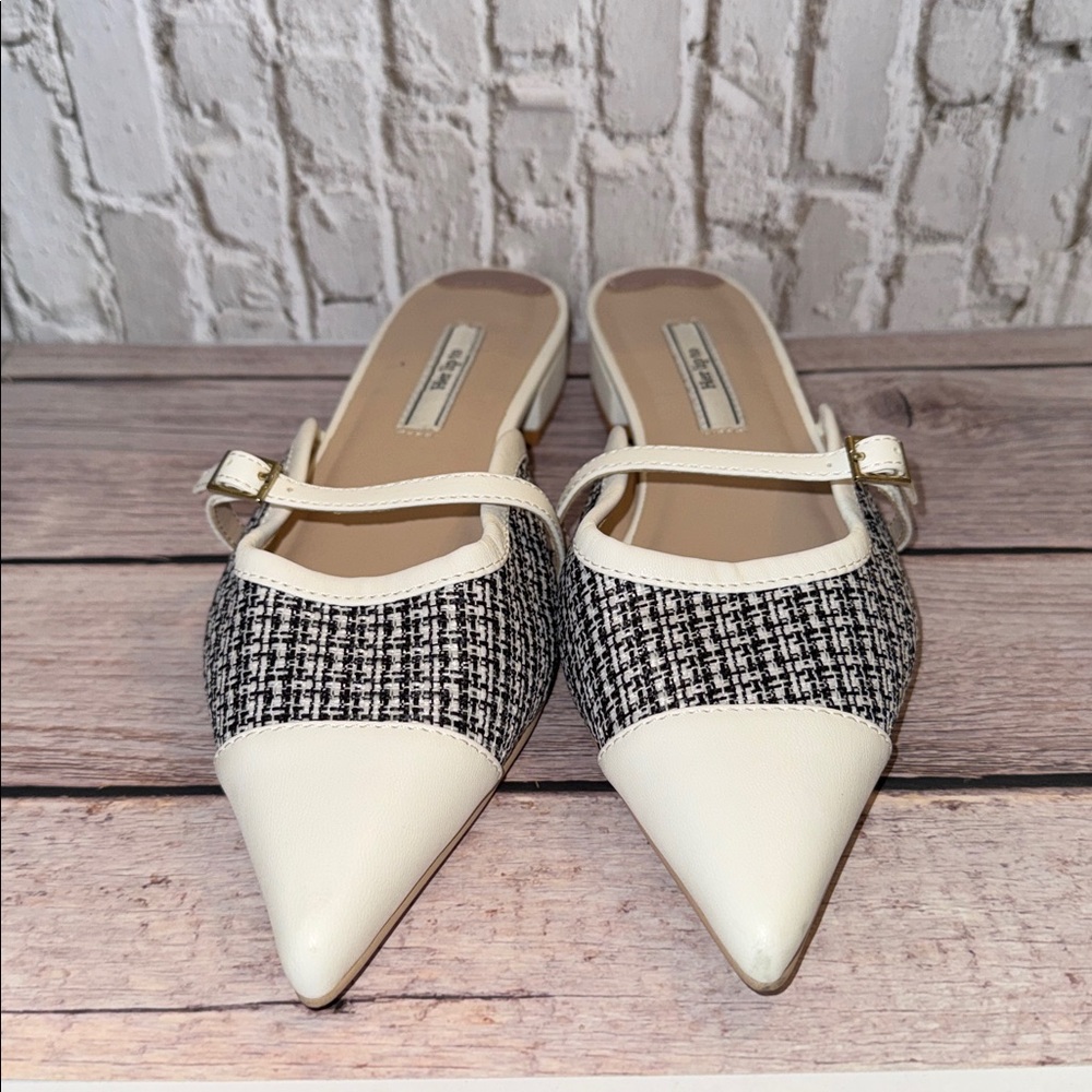 Tweed Backless Flats - Picture 3 of 11